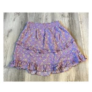 Abound Purple Floral Skirt